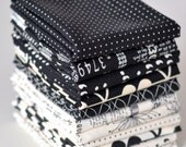 Comma by Zen Chic Black and White Fat Quarter Bundle of Eleven