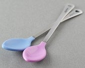 Custom Hand Stamped Baby Spoons Set of TWO by TheCopperFox