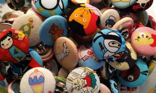 Reserve Listing  Totally Cute   Fabric Covered Buttons