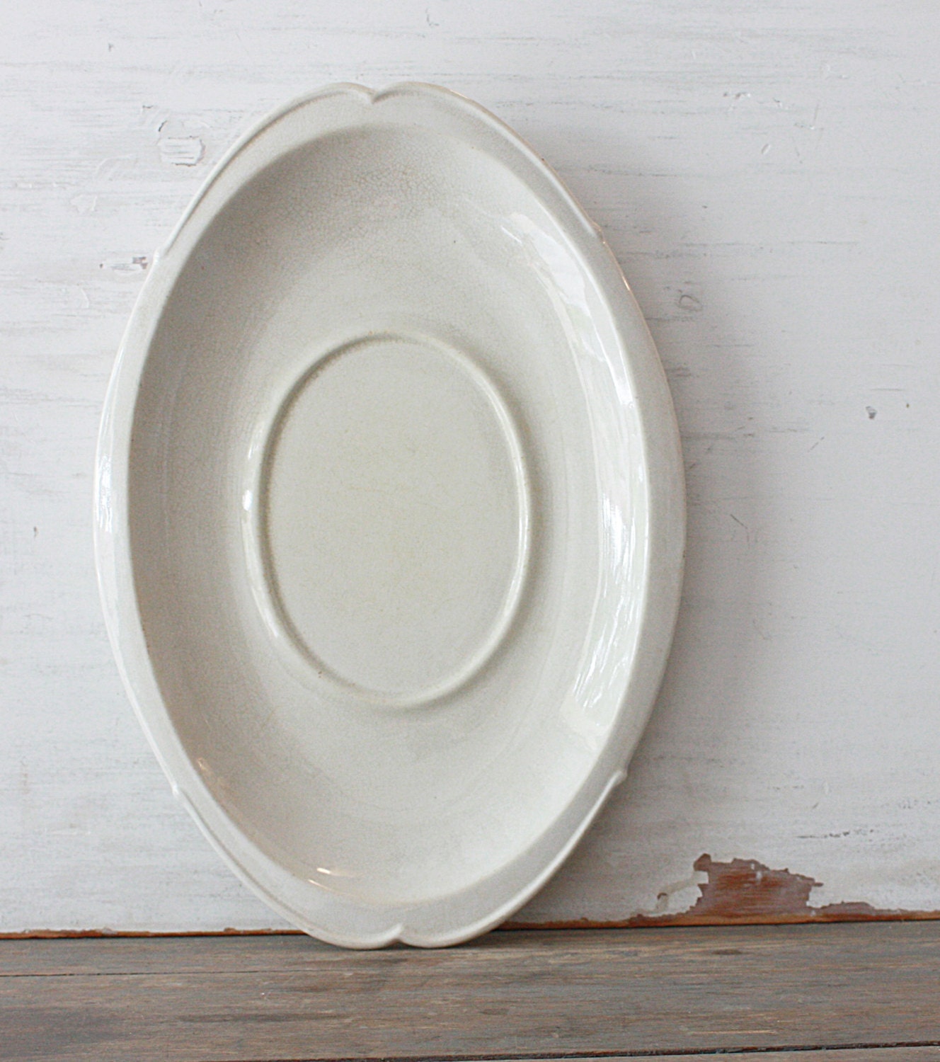 Antique Rare Oval Ironstone Platter by Anthony Shaw