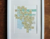LA Map , Altered Map, Map Art