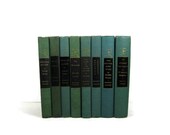 Turquoise Aqua  Modern Library Vintage Decorative Books, Vintage Wedding Decor, Vintage  Photography Prop