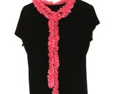 Pink Ruffle Scarf Frilly 94"