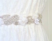 NEW - KAITLYN DELUX - Rhinestone sash, bridal crystal belt, dramatic wedding belt - ships in 2 weeks