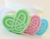 Celtic Knot Heart Gift Soap - Choose Your Color, Indulgence Scent, decorative, handmade, glycerin, vegan, guest