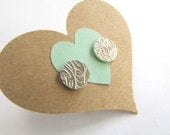 pattern studs round studs sterling silver studs simple studs
