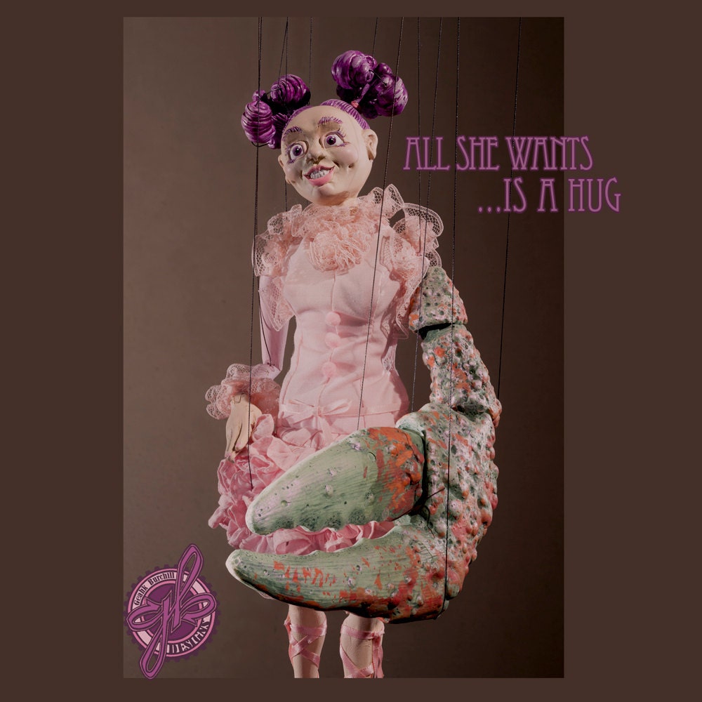 Victorian Crab Girl Marionette