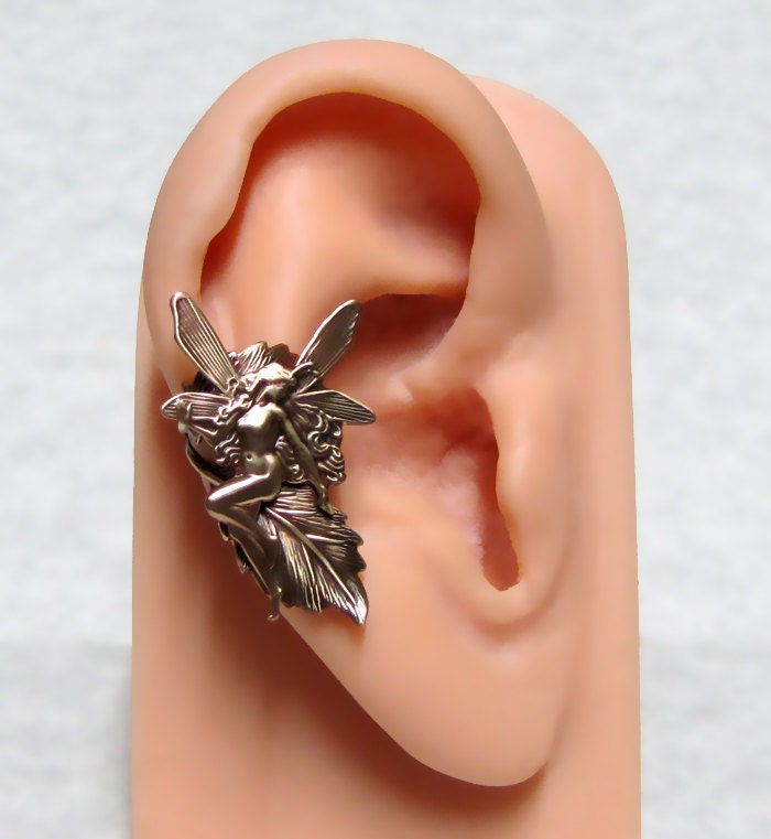 Fairy Tale Nymph Leaf Ear Cuff ' right ear '