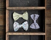 Floral Hair Bows - All 3 - Hair Clips