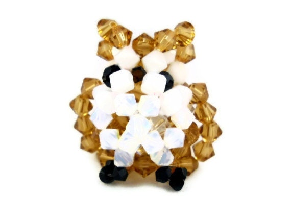 Beaded Owl Crystal owl