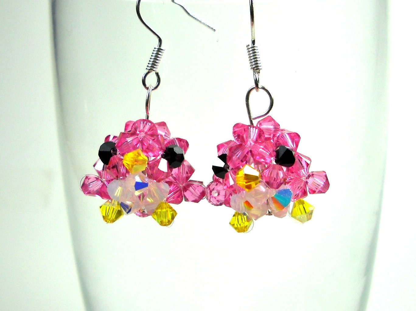 Beaded Bird Earrings