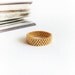 Thin band ring. Galvanized Gold peyote stackable ring. Modern texture minimalist chic seed bead jewelry