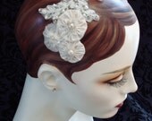 Anna, Ivory Lace Bridal Headpiece, Weddings, Wedding Headpiece, Bridal Hair Accessories,  Lace Fascinator