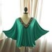 Freedom Seafoam Minty Spring Green Turquoise Bohemian Tribal Breakfast at Tiffanys Kaftan Hippie Exotic Alice in Wonderland Caftan Tunic Top