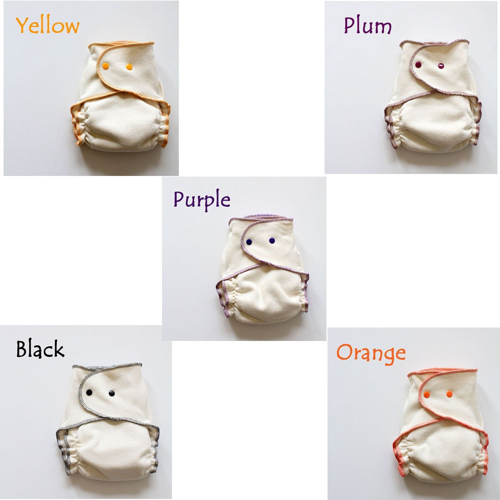 3 PACK Organic Hemp Cotton One Size fits all fitted diaper