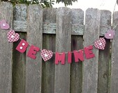 Valentine decorations, Valentine banner, Be Mine letter garland, red and white Valentine banner Il_170x135