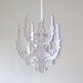 White Chandelier Small Laser Cut Cardboard DIY