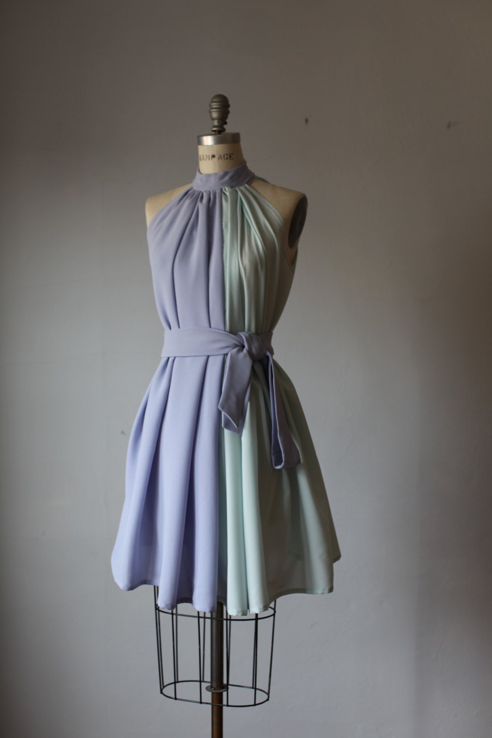 Dress ,soft liliac ,ice blue  ,READY for shipping