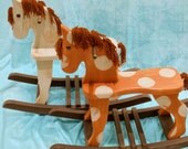 Vintage Rocking Horse, eco-friendly  (special occasion toddler gift)
