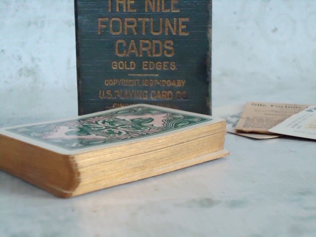Antique Nile Playing Card Deck - Vintage c. 1904 Congress Playing Card Deck - Fortune Telling Card Deck