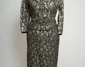 Vintage Lord and Taylor - Suit gold & silver black