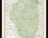 Antique Map - ILLINOIS & MICHIGAN - 1911 Map Page - Buy 3 Maps, Get 1 Free