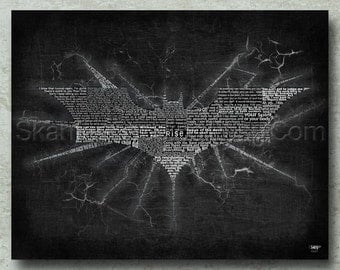 The Dark Knight Rises Movie Poster Word Art Print - Print Only