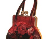 Made to Order  French Kiss Nuno Felted Purse,  OOAK, Hand made Nuno felt handbag
