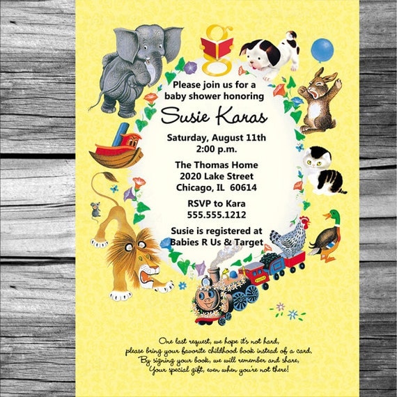 Golden Books Baby Shower Invitation - PRINTABLE INVITATION DESIGN