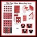 INSTANT DOWNLOAD - 50% off - DIY Printable Minnie Mouse Inspired  Birthday Party Package  - Red polka dots