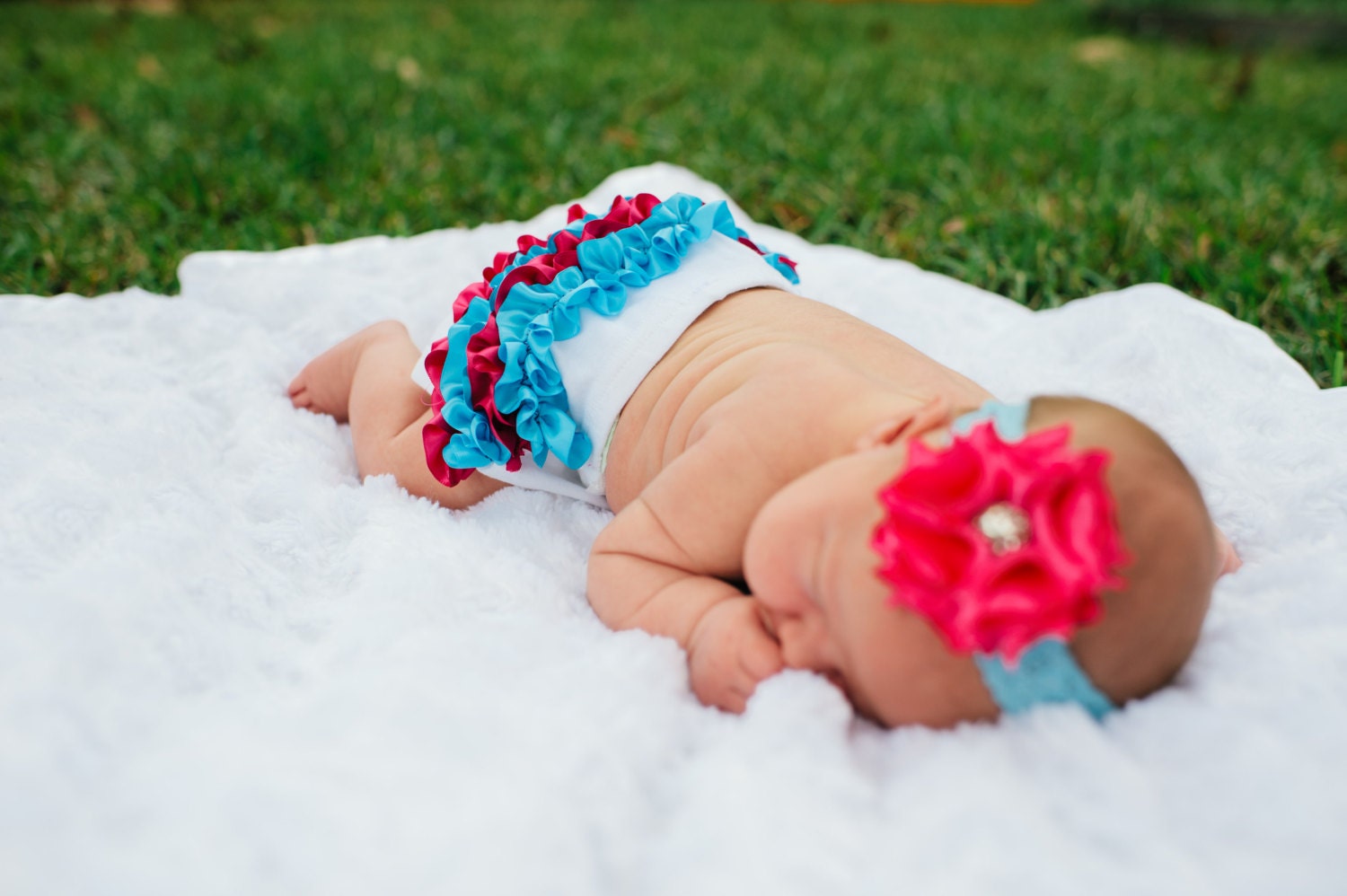 Adorable Cotton Satin Bloomers and Headband Set NB-2t
