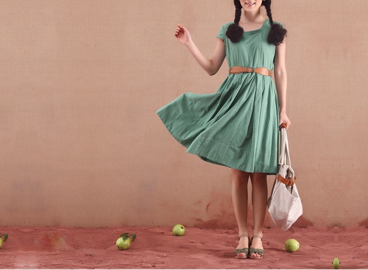 Enjoy the sunshine/womens clothing/womens dress/knee dress/short sleeves/plus size/petite/24 colors/custom made