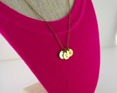 Personalized Hand Stamped Necklace - Triple Mini Initial Necklace