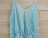Vintage silky robbin egg blue Onsie sleep wear Lingerie