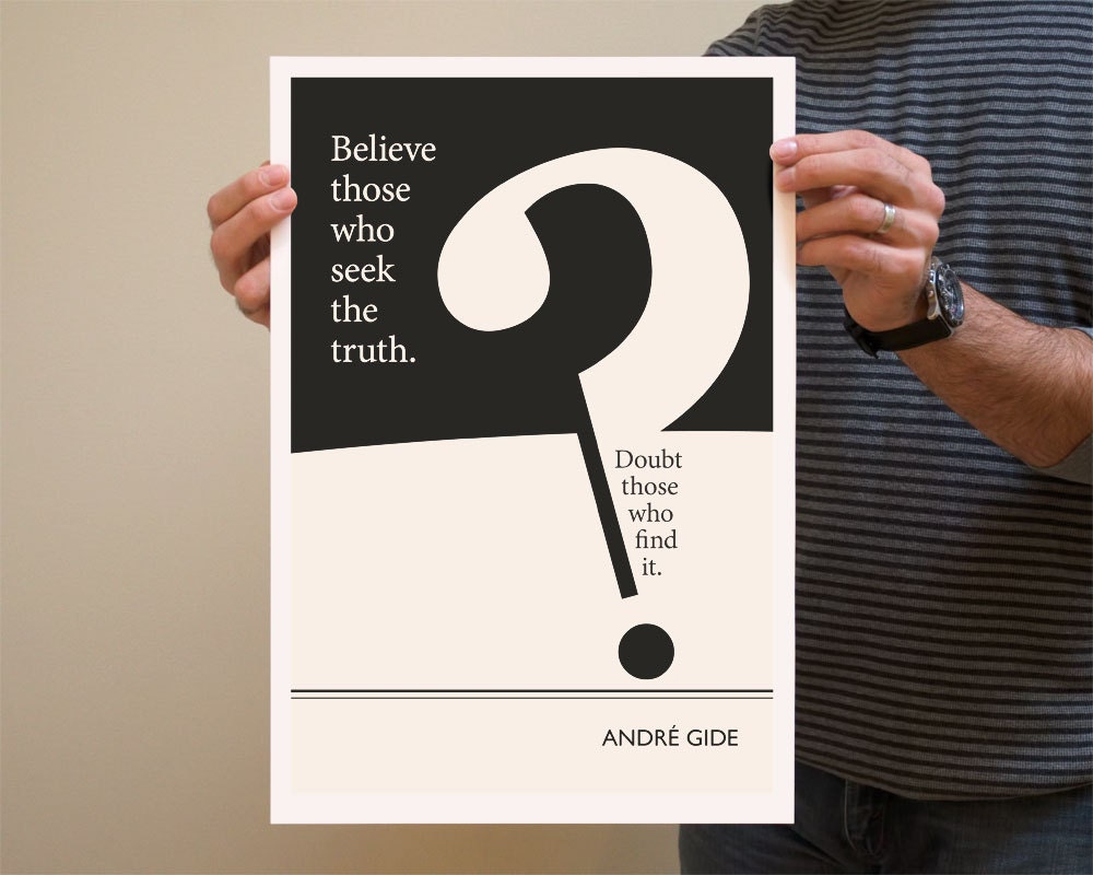 Illustration, Andre Gide Quote, Fine Art Print and Art Poster, Black and White Minimalist Art, Graphic and Geometrics