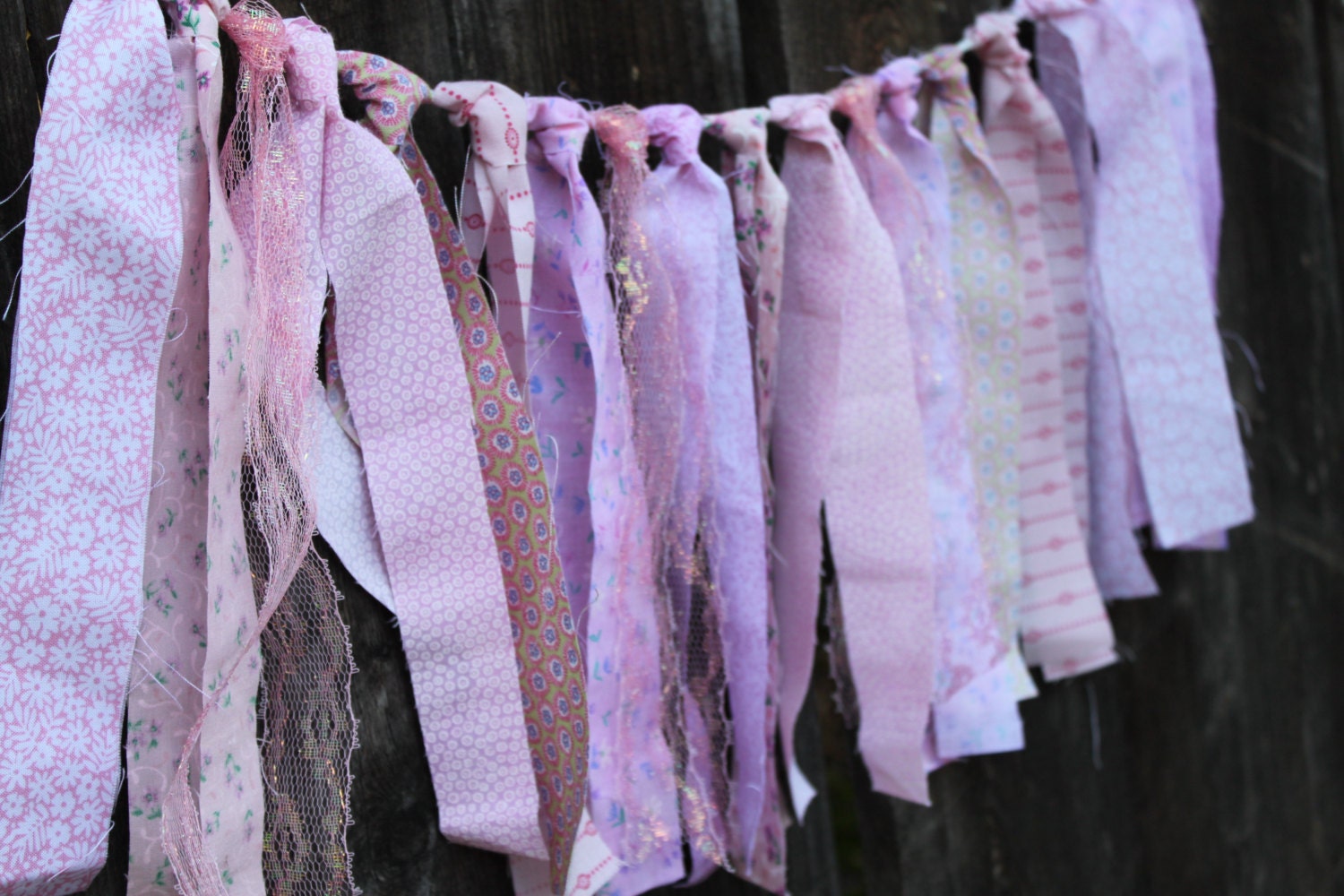 Garland, Baby Girl, Birthday Banner, Photo Prop, Vintage Fabrics, Shabby Chic Decor, Nursery, Weddings, Parties, Ready to Ship