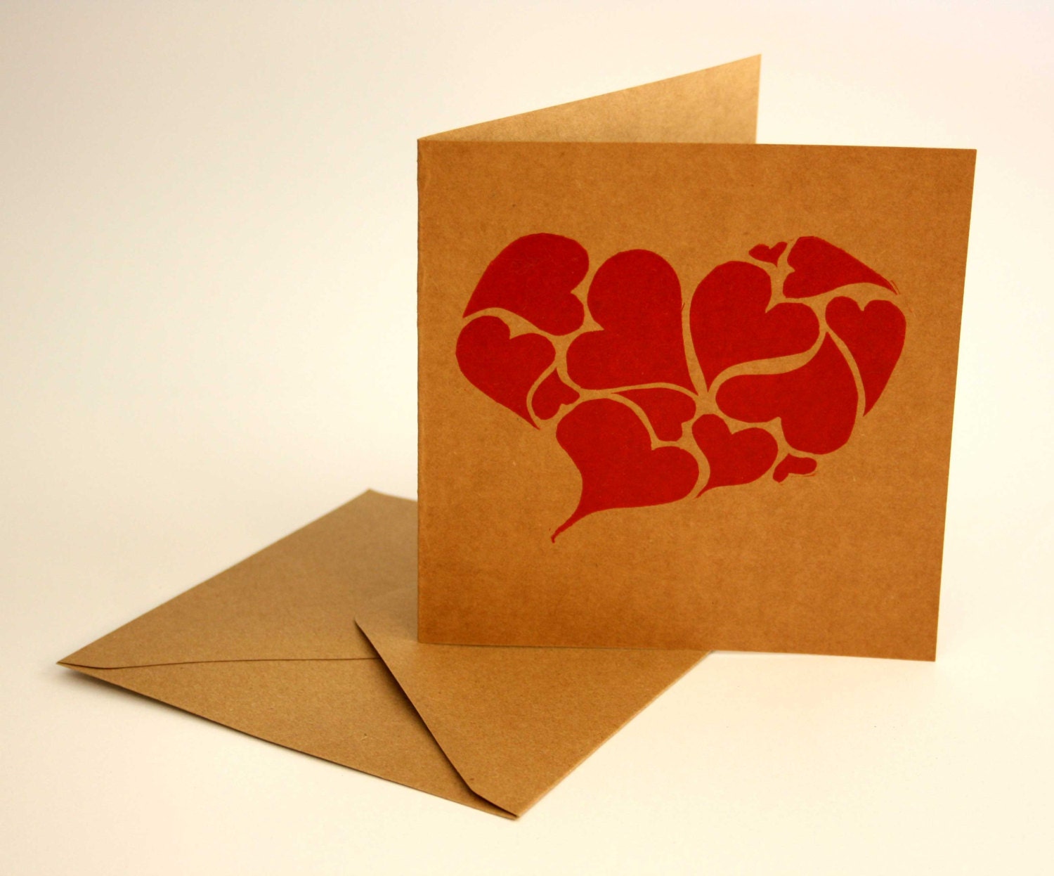 Valentines Card Linocut Heart