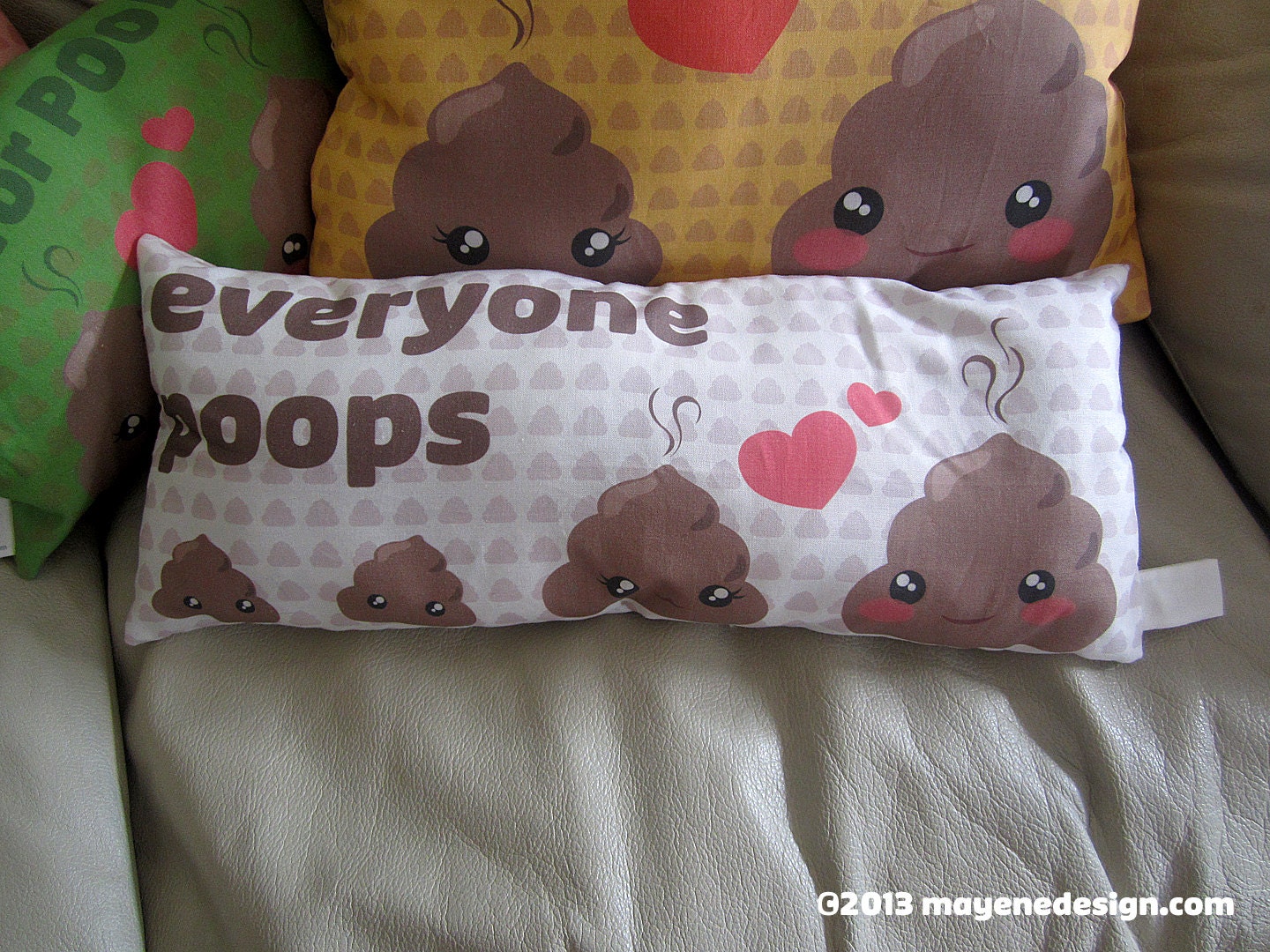p is for poop neck pillow