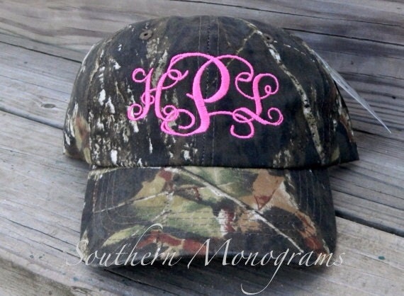 Personalized Monogrammed Baseball Cap Hat. Camo, Hot Pink, Lime, etc. MANY COLORS AVAILABLE