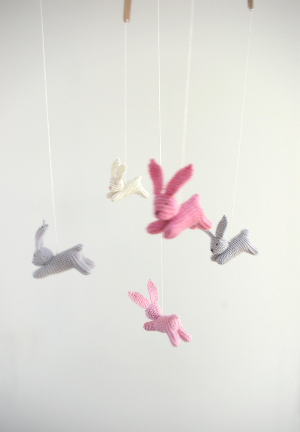 reserved for January  / Baby crib mobile  / bunnies mobile / rabbit mobile / JOYFUL SPRING / made to order
