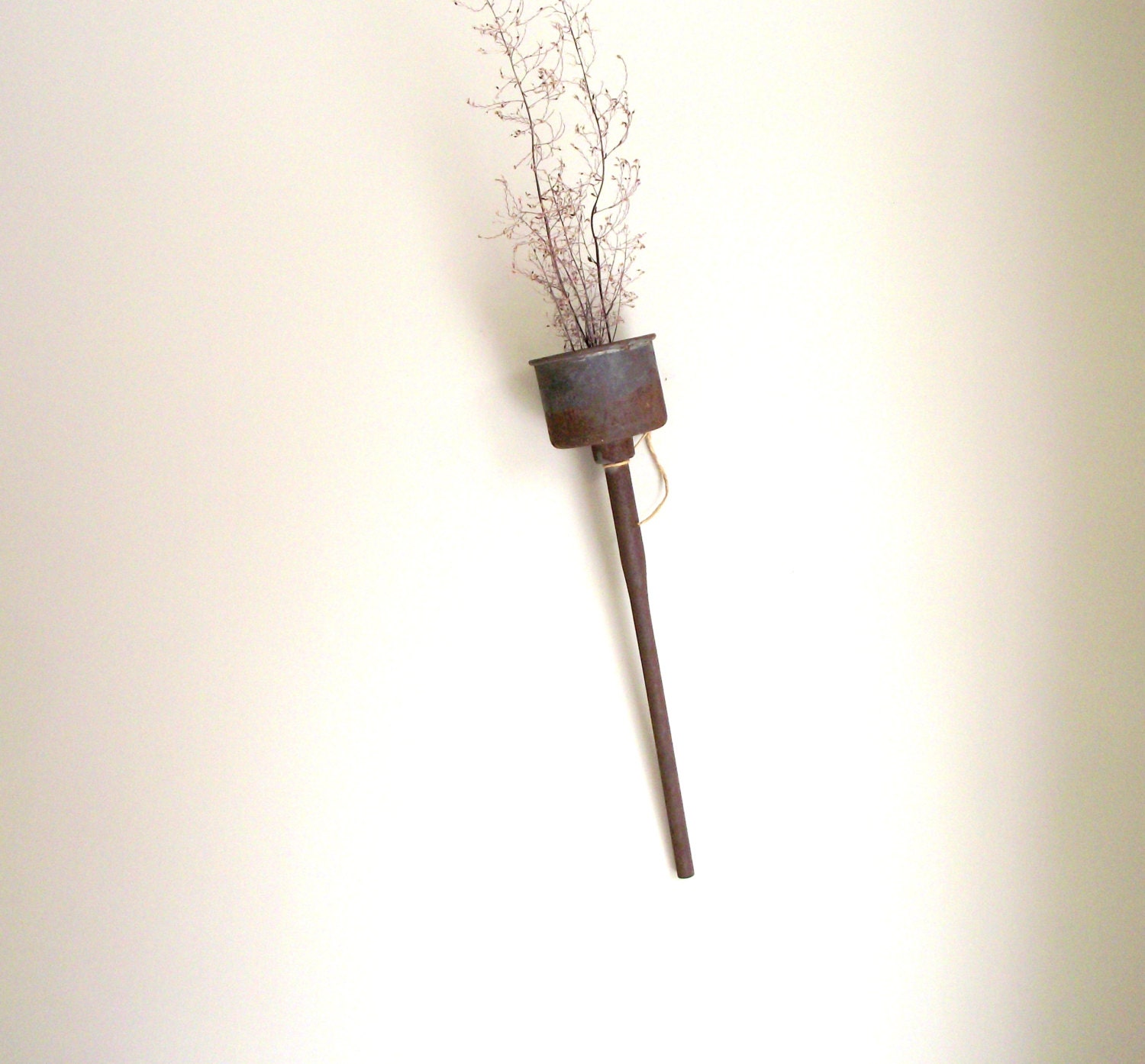Industrial Funnel Wall Hanging Galvanized Metal Long Neck Farm Find Garden Decor Wedding Decor