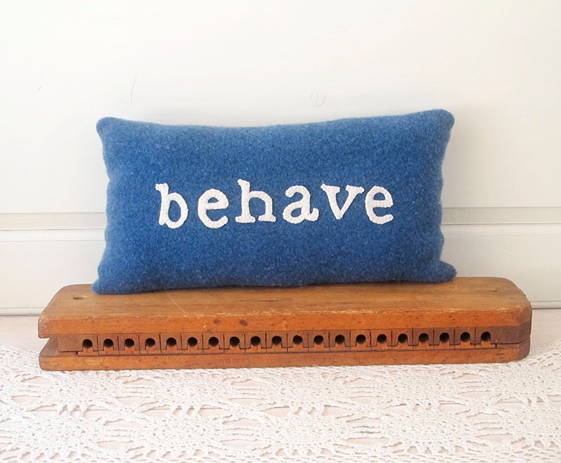 Behave Pillow, Recycled and Eco-friendly