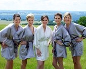 Bridesmaid Silk Satin Kimono Robe - Reserved Listing for Tina