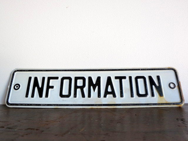 Vintage INFO Sign