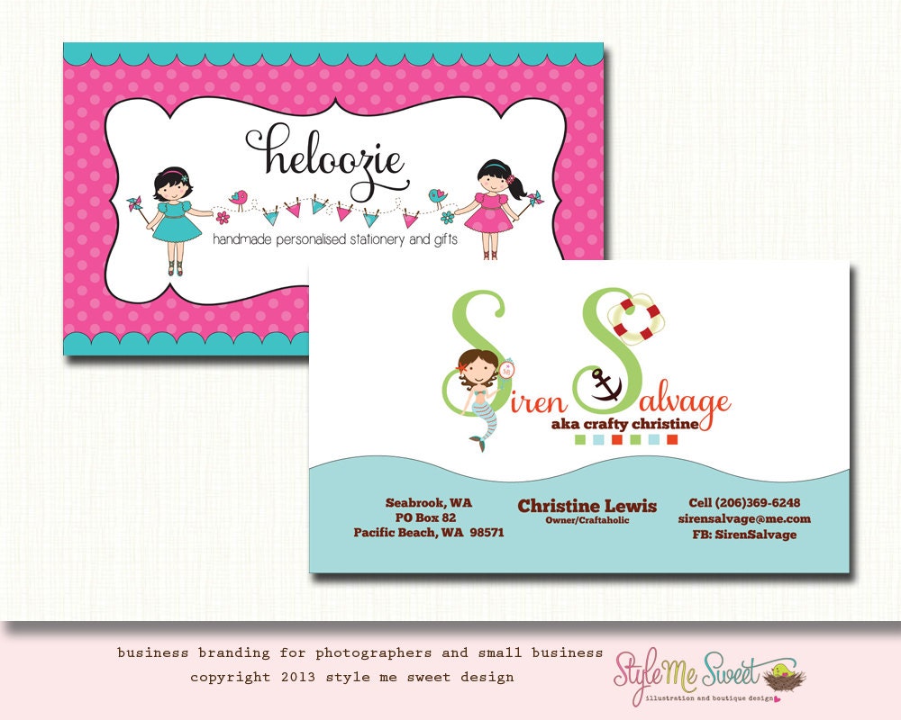 Professional Custom Business Card Design Made to Match your Premade or Custom Logo Design - One or Two Sides