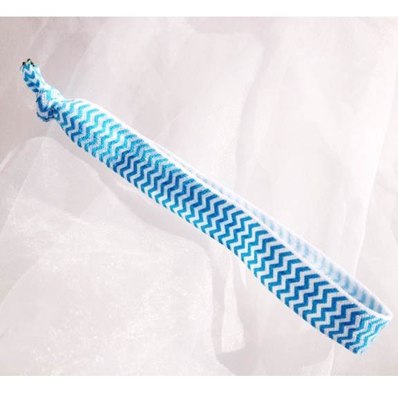 Blue Cheveron Stretchy headband