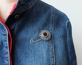 Typewriter key brooch - the colon key