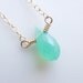 Chrysoprase Gemstone Necklace in Flora Green