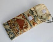 Eye Glasses Case Cover/Fabric eyeglasses Bag/Glasses Pouch/cotton canvas - button closure