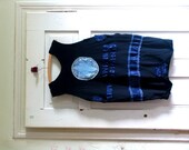 black goth dress, mini dress,Tattered Shabby,  Upcycled clothing , funky tshirt dress, OOAK